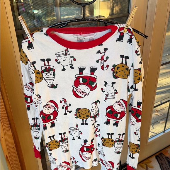 Carter’s Milk, Cookies & Festive Santa Adult Sz. L Pajamas NWOT - Picture 2 of 8